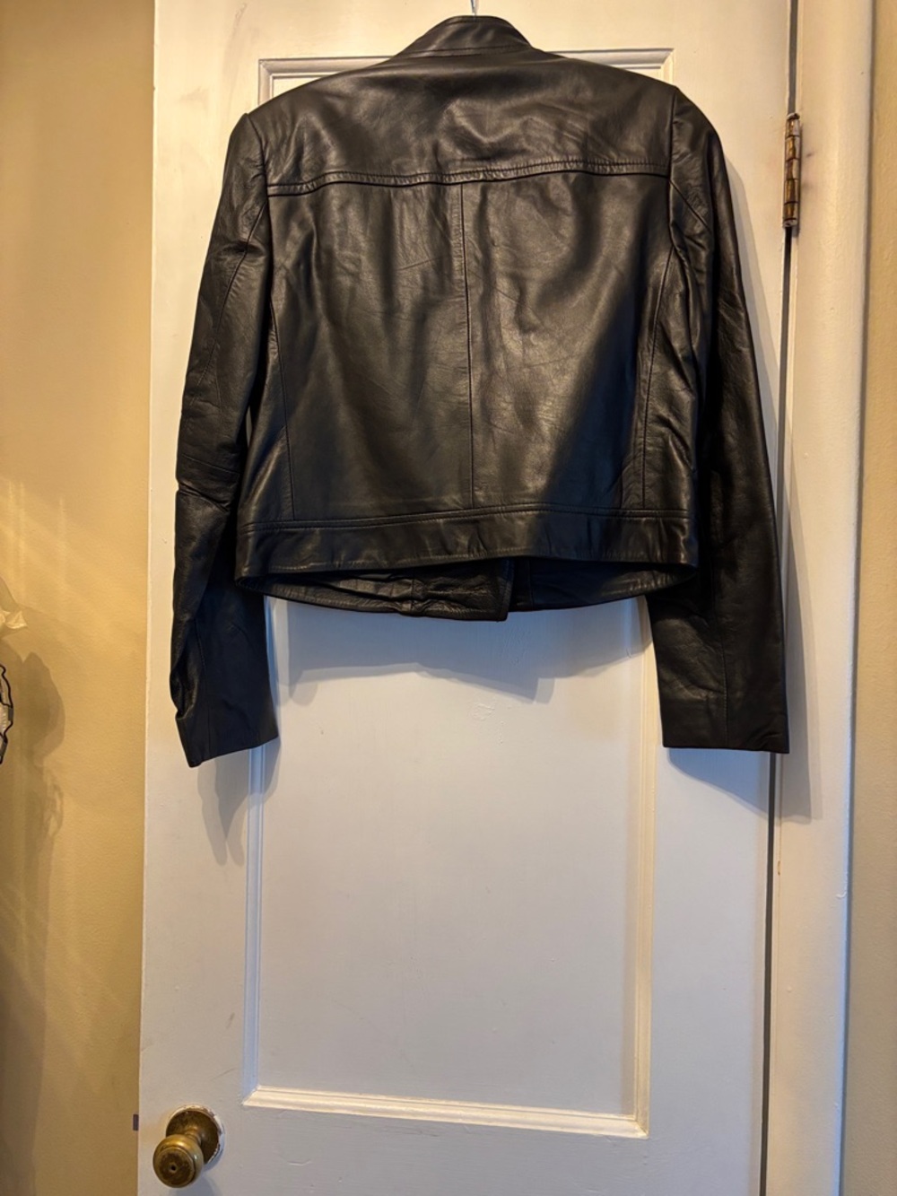 Michael Kors Black Leather Moto Jacket - Picture 4 of 4